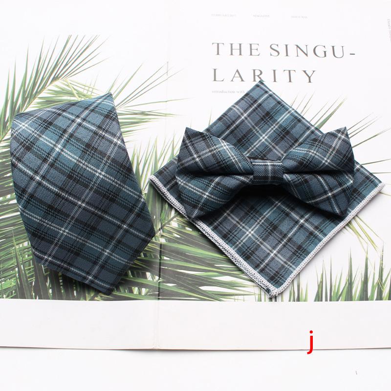 

Полиэстер Хлопок Деловой Костюм Галстук Мужской Клетчатый Нагрудный Платок Квадратный Платок Банкетный, Набор из Трех Предметов в Наличии