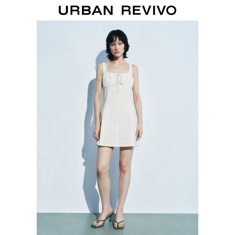 

UR 2025 Летнее Девичье Платье А-силуэта на Бретелях с Бантом M