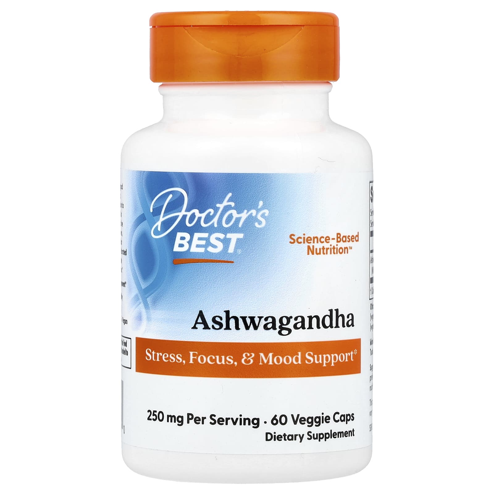 

Doctor S Best, Ashwagandha with Sensoril, 125Mg, 60 Veggie Caps