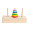Classic Wooden Puzzle Stack Tower 10 Rings Mathematical Toy Educational Toys  Early Education