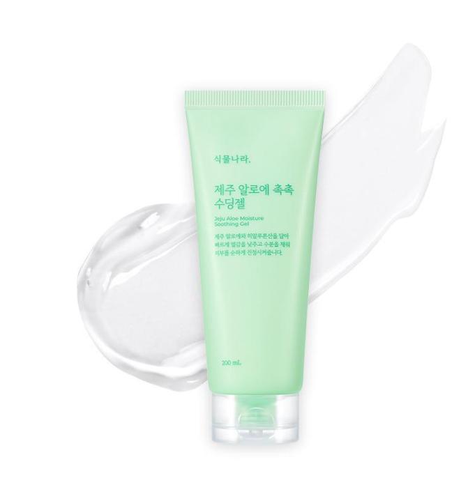 Sikmulnara Jeju Aloe Beruhigendes Gel – 200ml | Koreanisches Feuchtigkeitsspendendes Gel für Gesicht & Körper