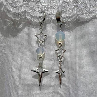 Polaris Mismatched Opal Earrings - Hypoallergenic Y2K Goth Fashion Dangles