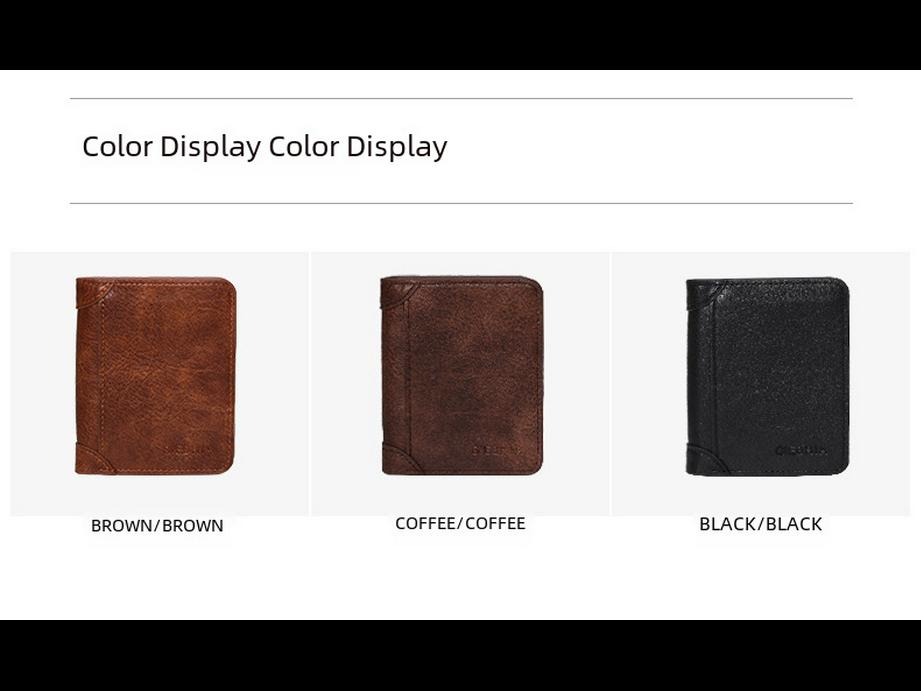 Men's Retro Business Multi-Card PU Slim Wallet