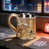 Dragon Coffee Mug with Ergonomic Handle Insulated Metal Glaze Dragon Mug for Hot Drinks Stylish Embossed Dragon Cup Gifts for Men Tea Beer Steins