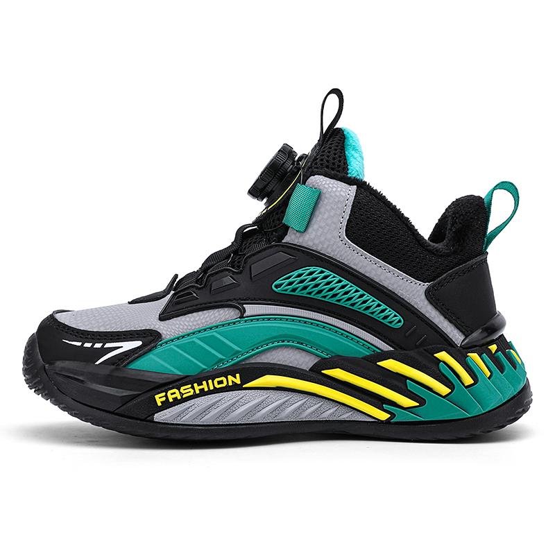 

Детские зимние кроссовки из хлопка, кроссовки из полиуретана, водонепроницаемые, плюс бархатные, вращающиеся кнопки, теплые, сверхлегкие, для мальчиков, зимние кроссовки 29 зелёный/серый