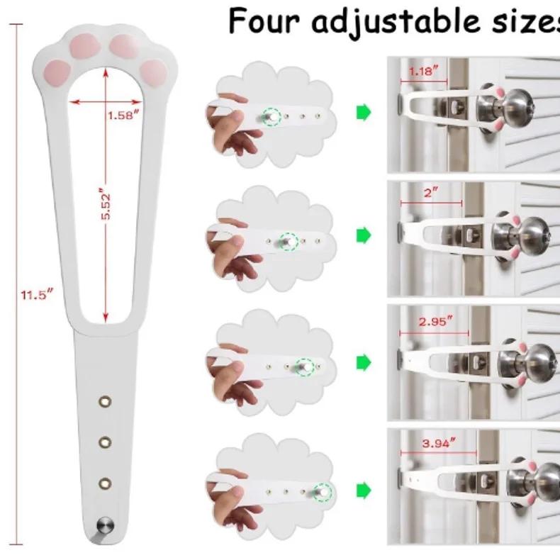 Cat Door Holder Latch Adjustable Dog Door Stopper Elastic Gate Lock Flex Latch Strap Keep Dog Out From Entering Pet Gate Supply