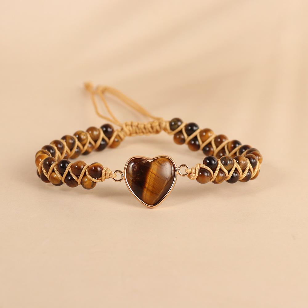 Double-Layer Heart Charm Friendship Bracelet