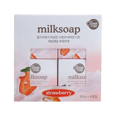 Shower Mate Strawberry Milk Soap 90g 4 Packs