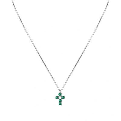 Tesori Necklace With Green Cross SAIW214 For Women