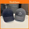 Vintage Embroidered Cotton Baseball Cap With Sunshade For Casual Outdoor Wear