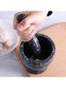 1pc Granite Texture Garlic Press, Mortar And Pestle Set, Food Crusher For Garlic, Chili, Spice Grinding, Kitchen Tool
