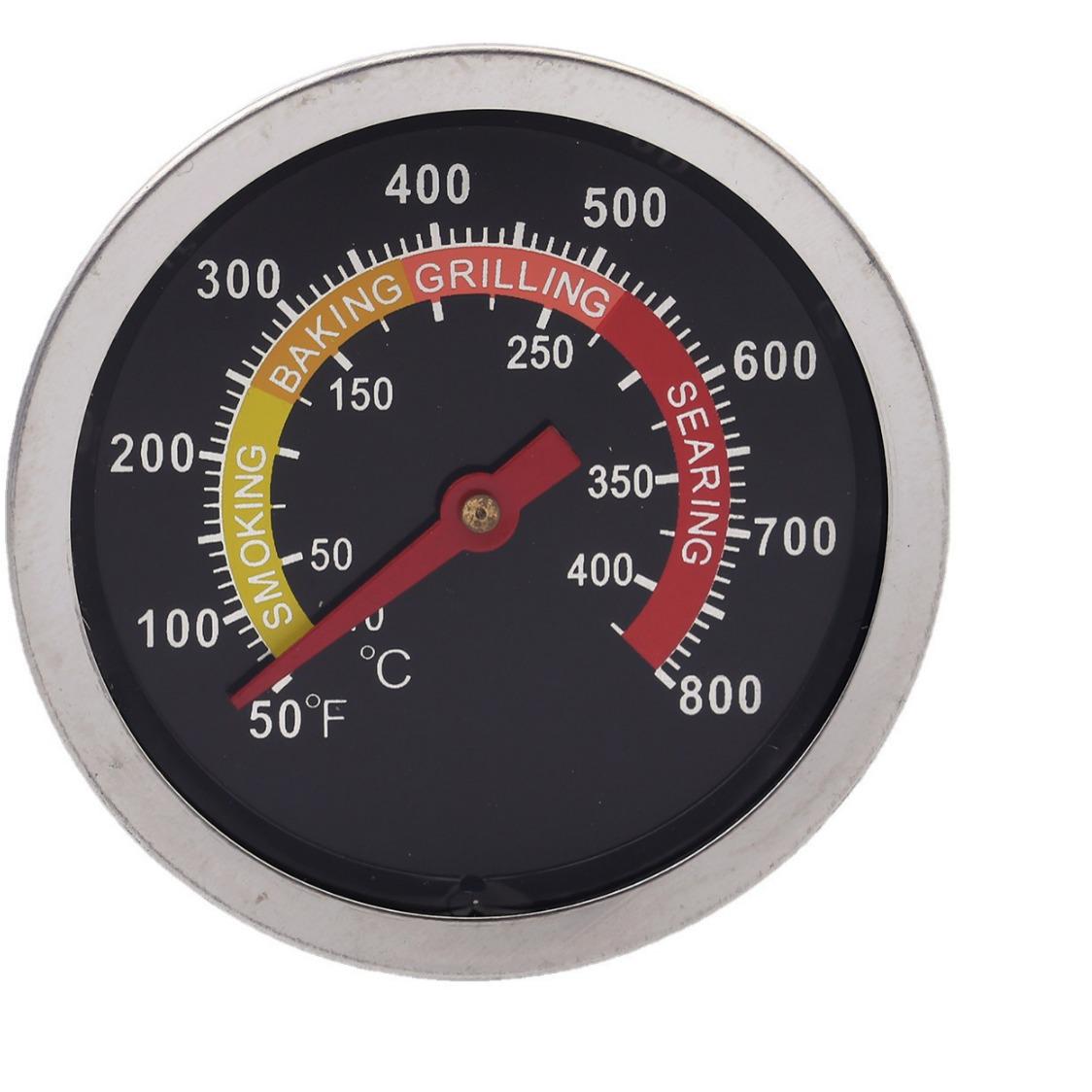 60mm Stainless Steel Bimetallic BBQ Oven Thermometer for Grilling