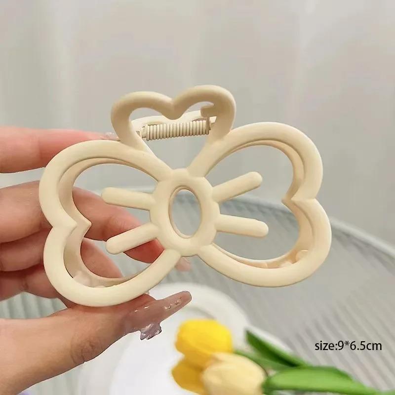 

Корейский милый бантик заколка-краб для волос пластиковая заколка для волос конфетного цвета заколка для девочек сладкие заколки для волос аксессуары для волос для женщин белый