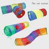 Polyester+Steel Wire Cat Tunnel Tube Foldable Colorful Cat Nest Breathable Training Interactive Rabbit Guinea Pig Tent