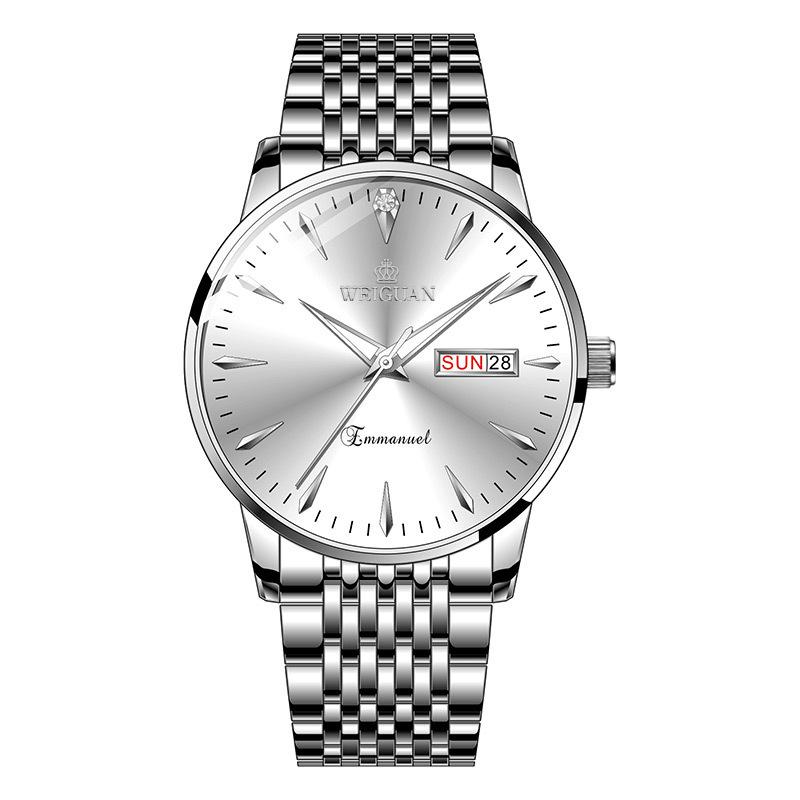Orologi Orologio al quarzo da uomo Orologio da lavoro Orologio impermeabile Casual Acciaio inossidabile Calendario Orologio luminoso Orologio da polso ultrasottile
