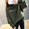 Sweatshirt for Women Padded Thickened Sweatshirt High Neck Loose Fake Two Piece Fleece Casual Pullover Long Sleeve Top Sweatshirt