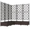 Garden Planter Set 5 Pcs Brown 120 X 120 X 125.5 Cm Plastic