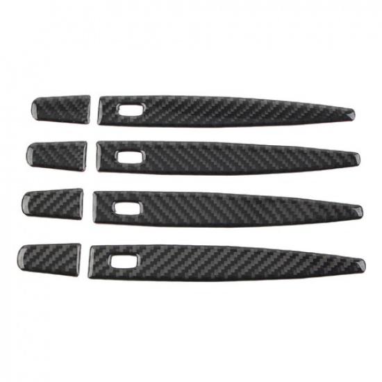 8x Carbon Fiber Outer Car Door Handle Cover Trim For Chevrolet Equinox 2018-