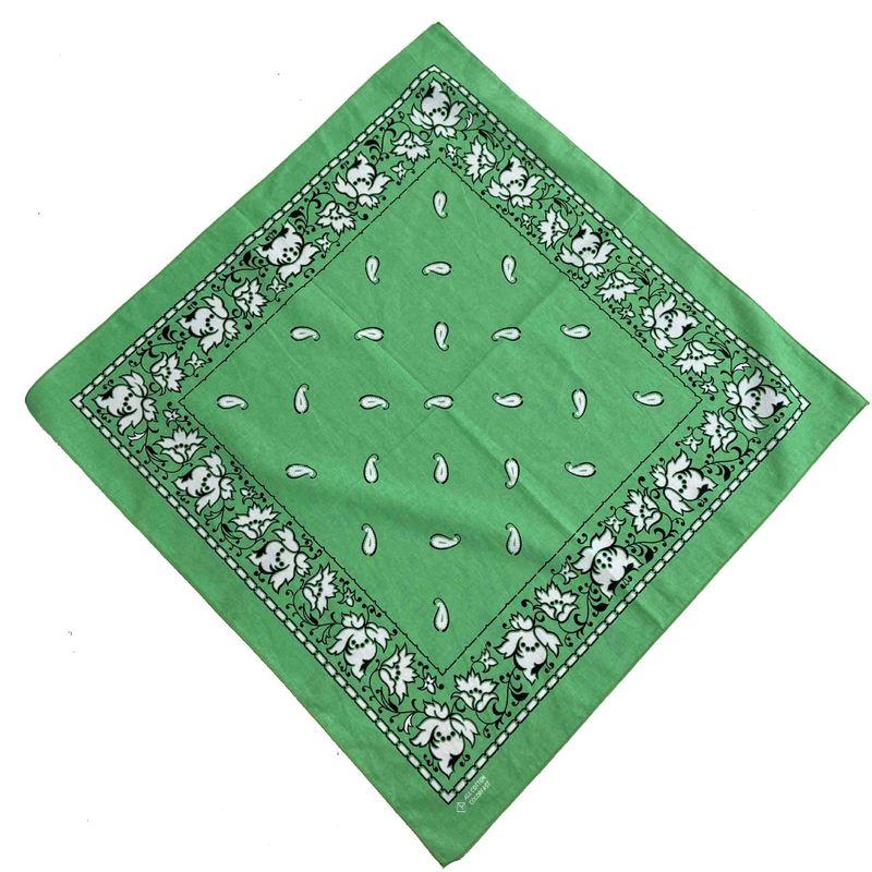 

In Stock Fruit Green American Retro Square Scarf Pure Cotton Soft 55 * 55cm Geometric Pattern Headscarf Hip Hop Motorcycle Face Towel Fruit Green 3 55*55cm