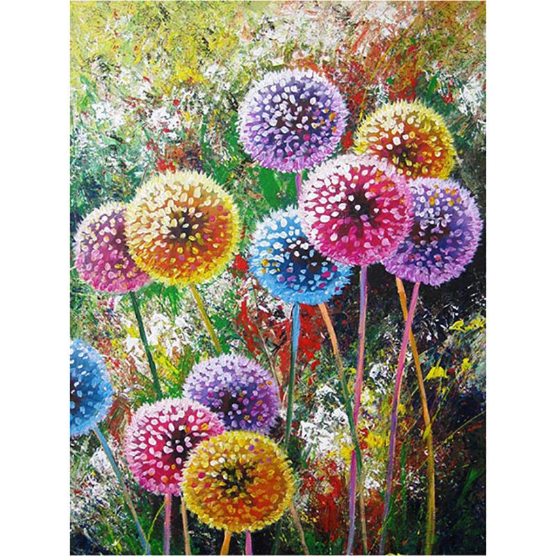 Full Round Resin Diamond Painting Flower 5D DIY Diamond Embroidery Scenery Cross Stitch Picture Of Rhinestones Wall Art