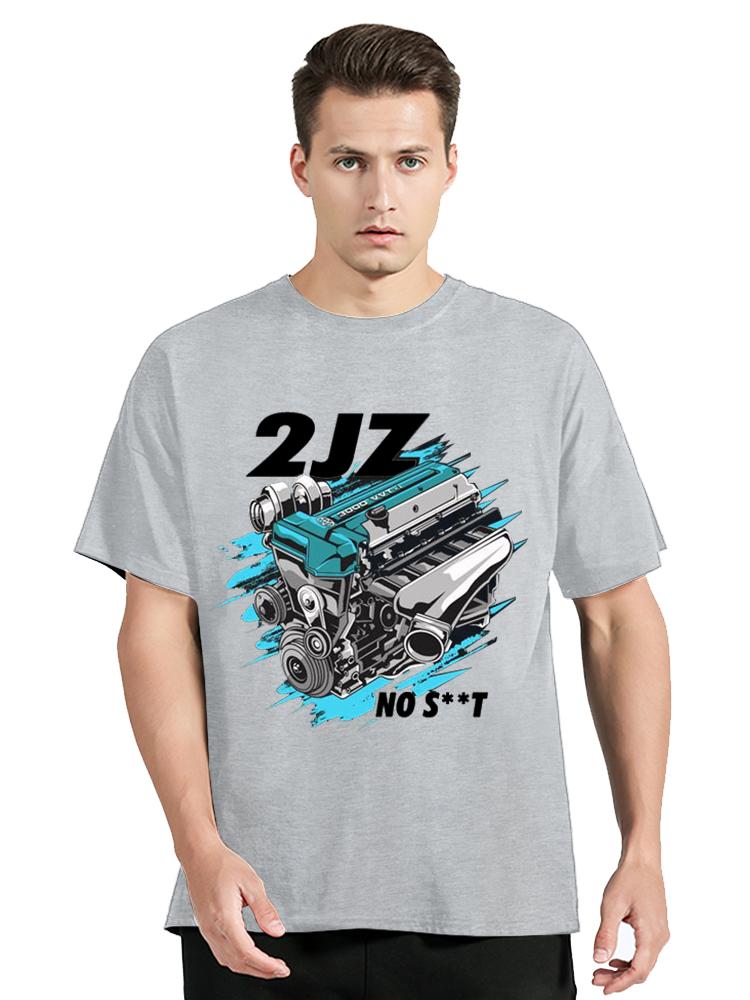 Japan Car 2JZ Engine Turbo Tuning JDM TShirt Summer Fashion Casual Cotton Graphic TShirt UnisexTops Tees Mens Clothing