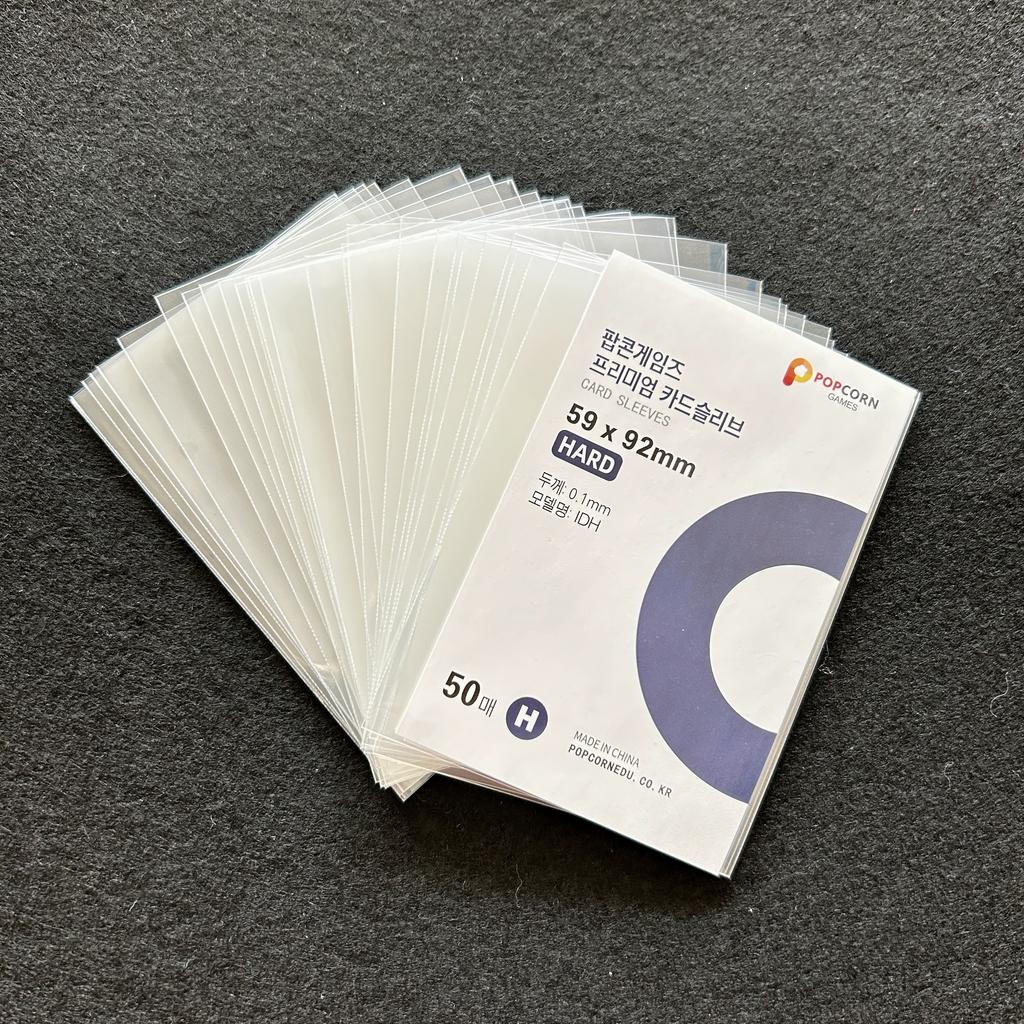 50-500 pezzi Corea Custodie per Carte Trasparenti Senza Acidi CPP HARD Protettore Holografico per Fotocardine Album Raccoglitore Foto Popcorn Card