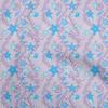 oneOone Cotton Flex Baby Blue Fabric Beach Seashell Quilting Supplies Print Sewing Fabric By The Yard 40 Inch