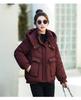 Women’s Short Hooded Windproof Thicken Warm Winter Jacket With Raglan Sleeves