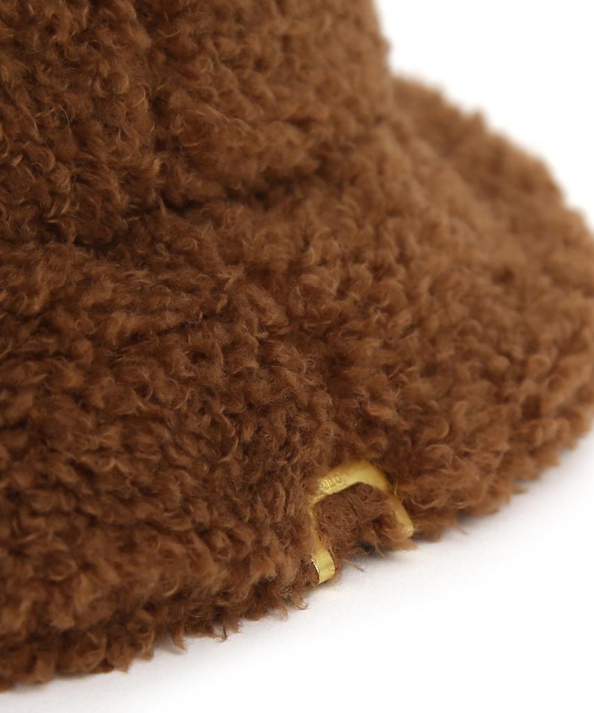 Eondeokeonteulolseutyudio Poodle Winter Fur Detail Feminine Women'S Casual Bucket Hat Block Bucket / Poodle / Camel