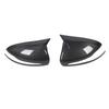 1 Pair Carbon Fiber Style Side Mirror Cover Left Right Ox Horn Style Rearview Mirror Cap