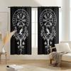 Viking Vegvisir Raven Tree Curtains Sheer Suitable Bedroom Living Room Office Door Curtain Design Semi Made Of Polyester Window Treatment