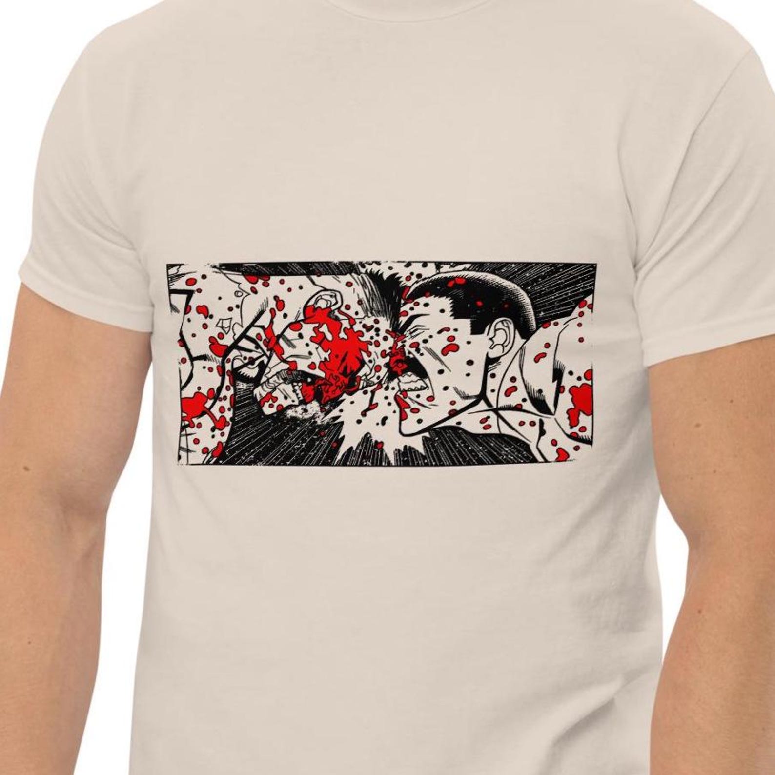 Thragg vs Nolan T-shirt, Invincible Fight Scene Graphic Tee 3XL