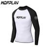 Mens UV Protection Rash Guard Long Sleeve Swim Top Snorkeling Surfing Diving Quick Dry Wetsuit Upper