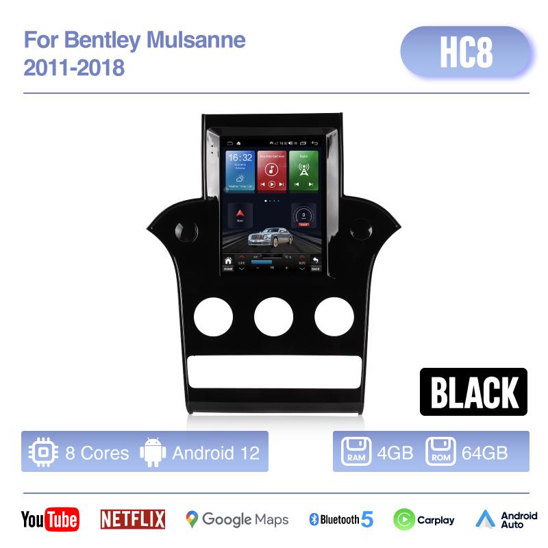 

10,4-дюймовый Android12 MediaCarPlayer для Bentley Mulsanne 2011-2018, GPS-навигация, 8 ядер, 8+256 ГБ, CarPlay, 4G, камера 360