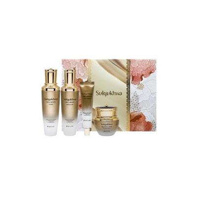 Set Benessere 4 Pezzi 3W Sul Gukhwa Skincare Erboristico (Tonico120ml + Emulsione120ml + Contorno Occhi40g + Crema60g) (13 Opzioni)