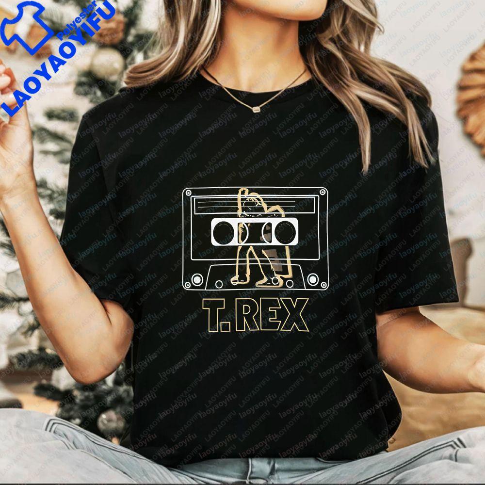 TRex Band Unique Fashion Casual Trendy MultiFunctional ShortSleeved TShirt for Both Unisex and WoUnisex with Round Neck