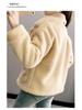 Women's Faux Lamb Wool Plush Coat - Korean-Style Loose Short Jacket for Autumn/Winter