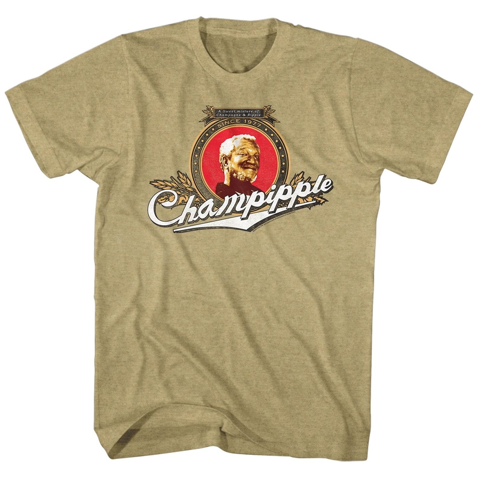 Redd Foxx Sanford and Son Champipple Khaki Heather T-Shirt S