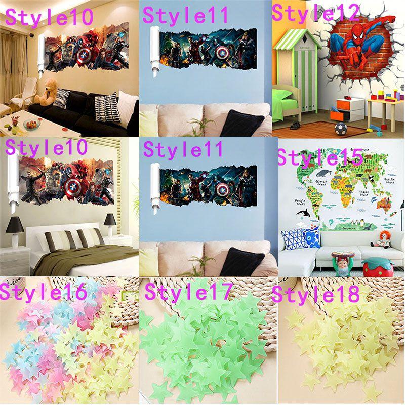 The Avengers 3d Wall Stickers Removable Kids Nursery Home Decor Mural Decal Art