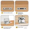No Drill Glass Cabinet Lock With Anti Theft Design Easy Install Perfect For Home Display Cabinets Showcases