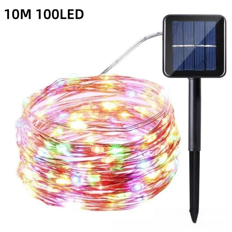LED Solar Lights String Fairy Lights Outdoor Waterproof Lamp Christmas Garland for Holiday Party Wedding Decor Lights