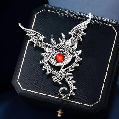 Spilla rétro Occhio del Diavolo spilla personalità femminile di alta gamma accessorio di design di nicchia