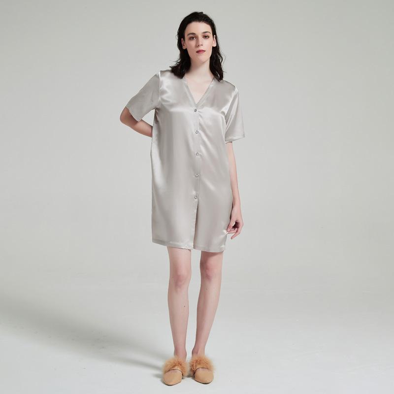 Silk nightdress women`s summer home 100%
