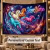 Horse (112) Theme Personalized Tapestry Custom Name Text Wall Hanging Tapestry Home Background Decoration
