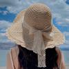 Pălărie de paie pentru femei, de vară, protecție solară, cu bor extra larg, pălărie de soare pentru plajă, vacanță la mare, pălărie pliabilă, la modă