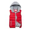 10 Colors Fashion Women Hooded Warm Cotton Padded Waistcoat Sleeveless Zipper Basic Coat