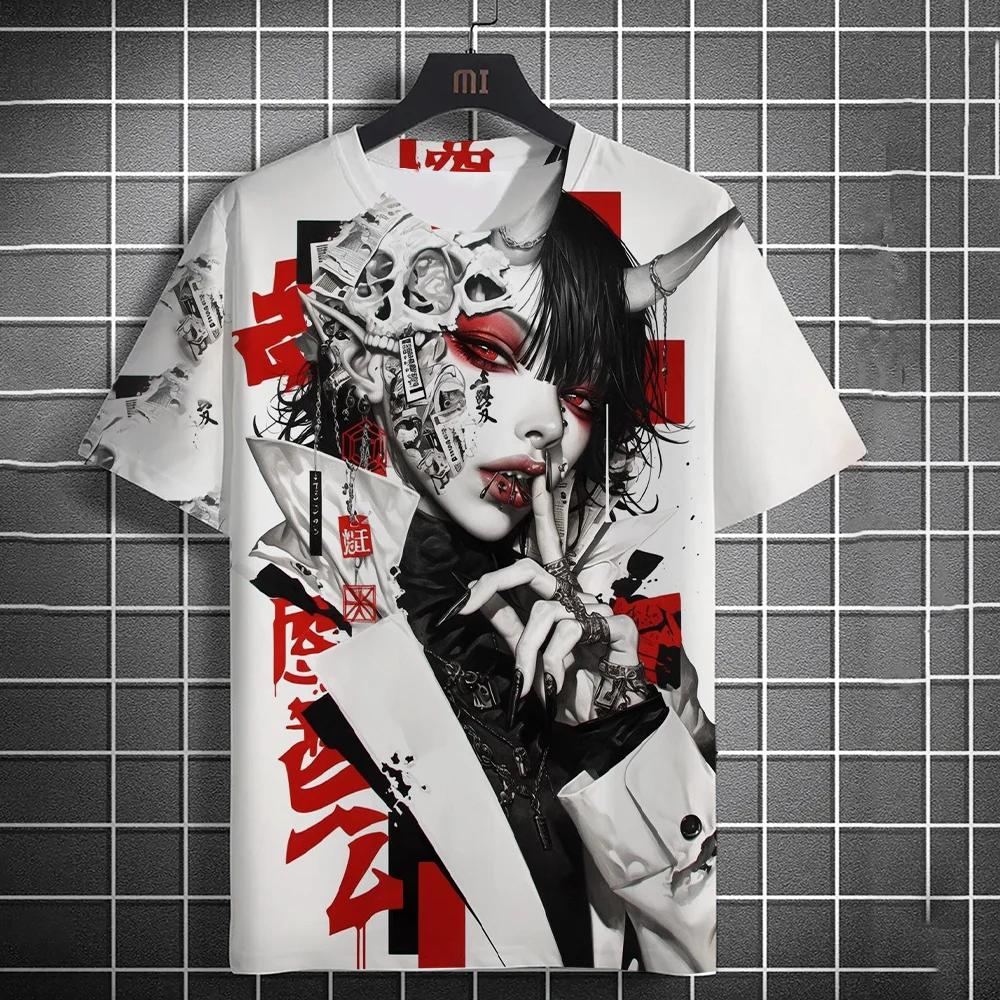 Men's and women's summer fashion 3D printing Japanese anime printing T-shirt casual  round neck casual short sleeve