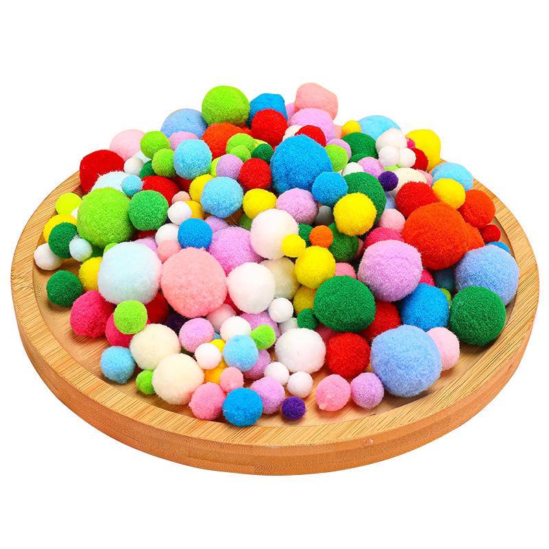 DIY Handgemachtes Zubehör Plüsch-Stickball Cartoon-Augen Kleidungsdekoration Zubehör Haushaltsnähzubehör Handwerk TMZ