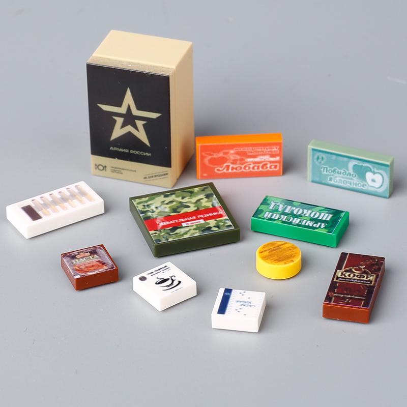 MOC WW2  Green Gas Mask  Military Soldiers Accessories Warfare Motorcycles Ammunition Box Equipment  Bricks Toys Kids Gift