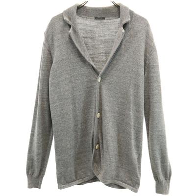DENHAM Long Sleeve Open Color Cardigan S Gray Knit Men's Used